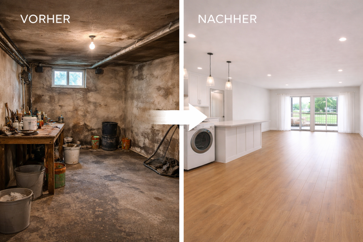 Saubere Wohnung nach Renovierung und Reinigung